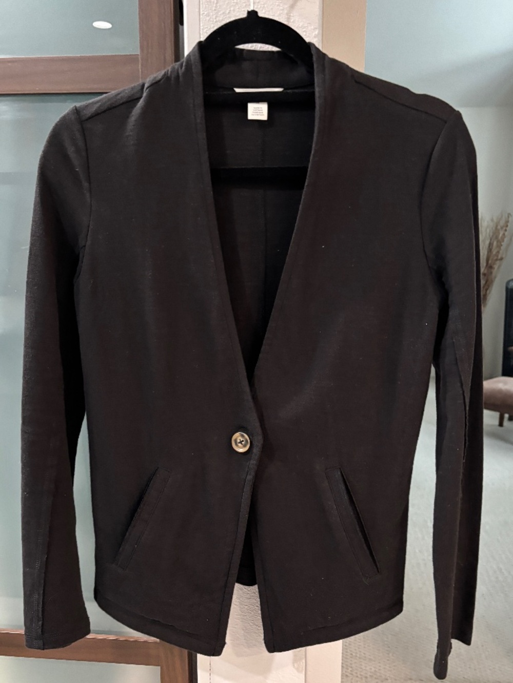 Caslon Single-button Knit Blazer - Black XS - Picture 3 of 10